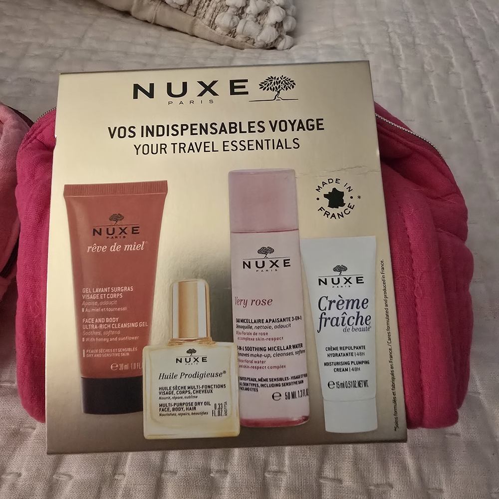 NUX Skincare Set with Pink Pouch